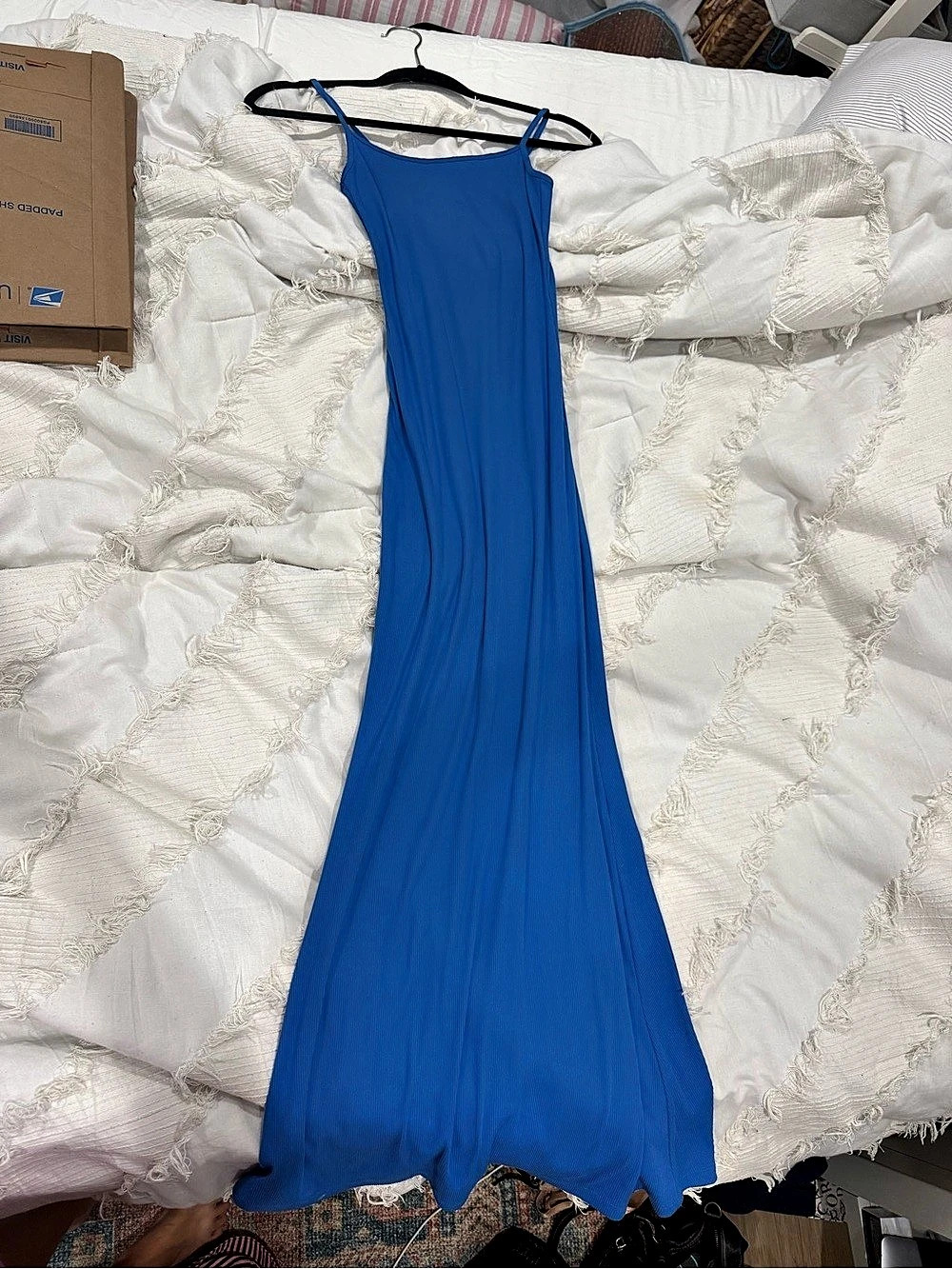 Wild Fable Ribbed Maxi Slip Dress Blue Size XS